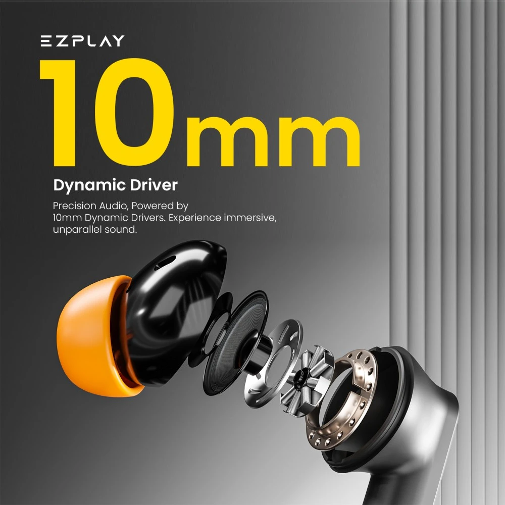 EZPLAY Onyx TWS 10mm Dynamic Driver with Precision Audio.