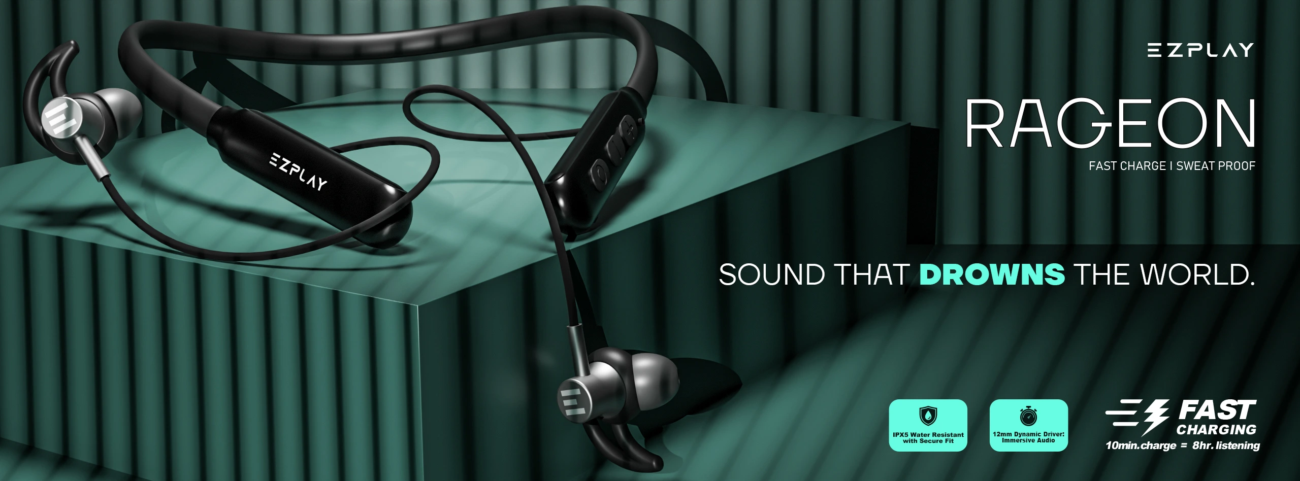 EZPLAY Rageon neckband website banner